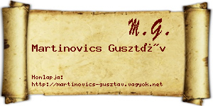 Martinovics Gusztáv névjegykártya